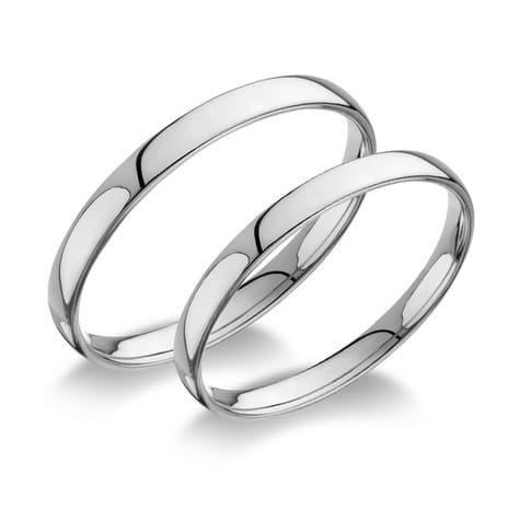 Klasszikus Karikagyűrű Pár - 2.5 mm széles, 1.2 mm tömör