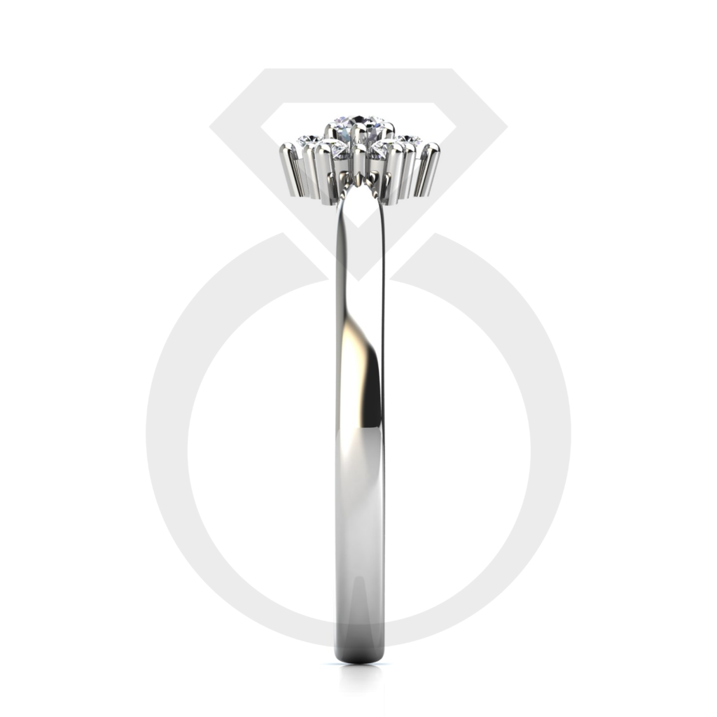 en.b.114ww Rose Eljegyzési gyűrű