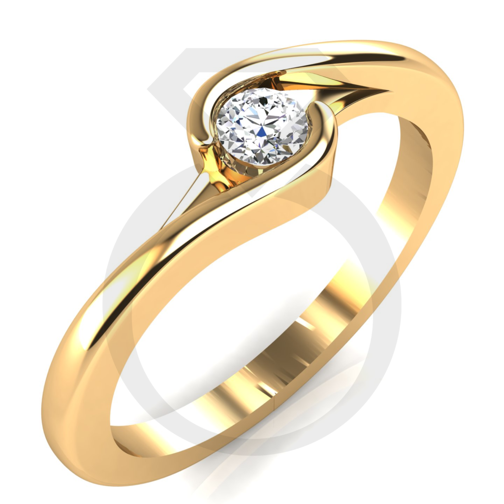 D28815-1 Ren_Perspective_Diamond Bermark_White Loukas Low reflection_Yellow gold Low toon - Jaylin-787fa983-2ab4-4ab8-8003-89738c42bf54 Eliza Eljegyzési gyűrű