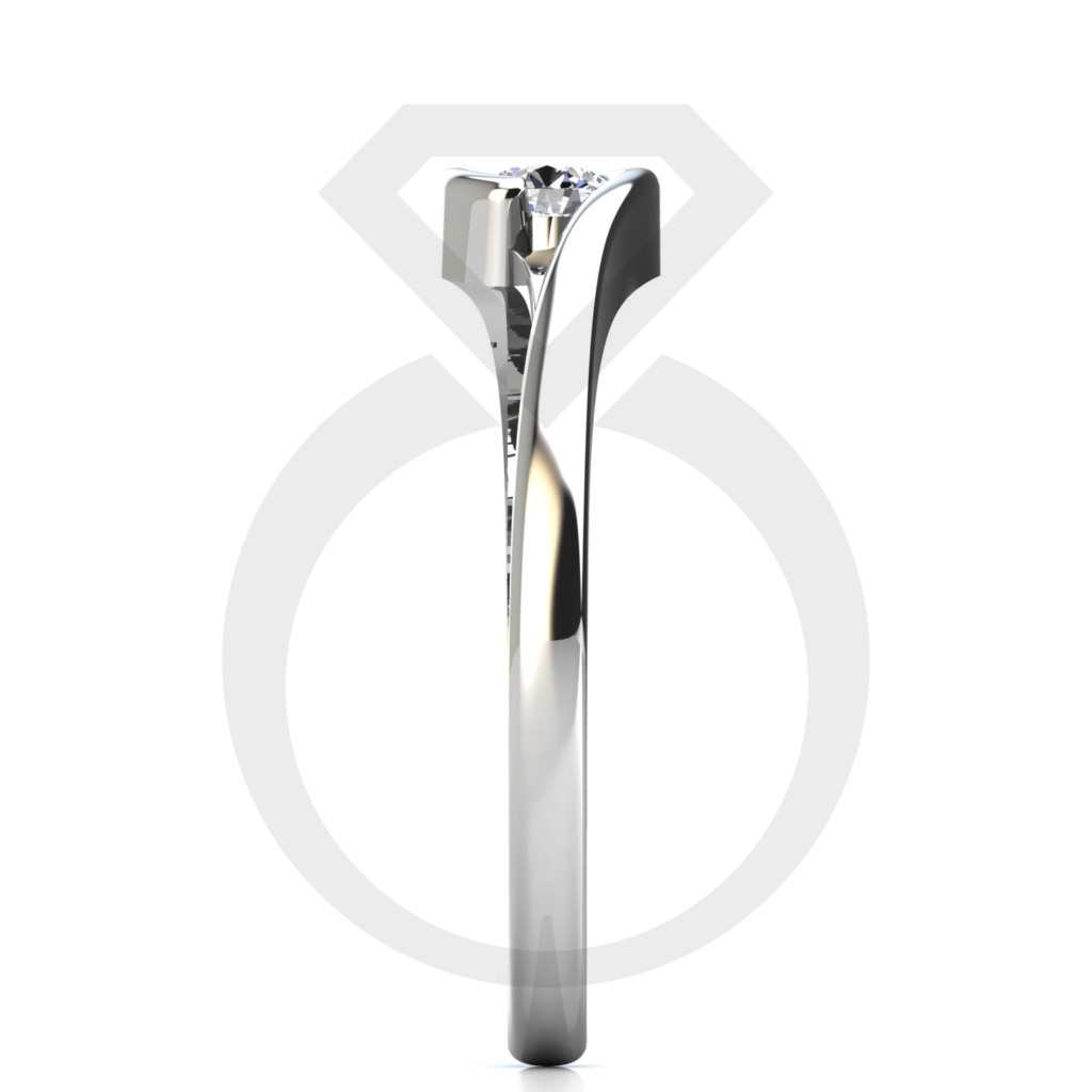 D28815-1 Ren_Side View_Diamond Bermark_White Loukas Low reflection_Silver Low toon - Bermark-6c9cd33e-d9ad-4b29-a939-aa4d372a8828 Eliza Eljegyzési gyűrű