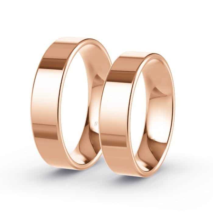 Klasszikus Karikagyűrű Pár 14k - Sík 5 mm