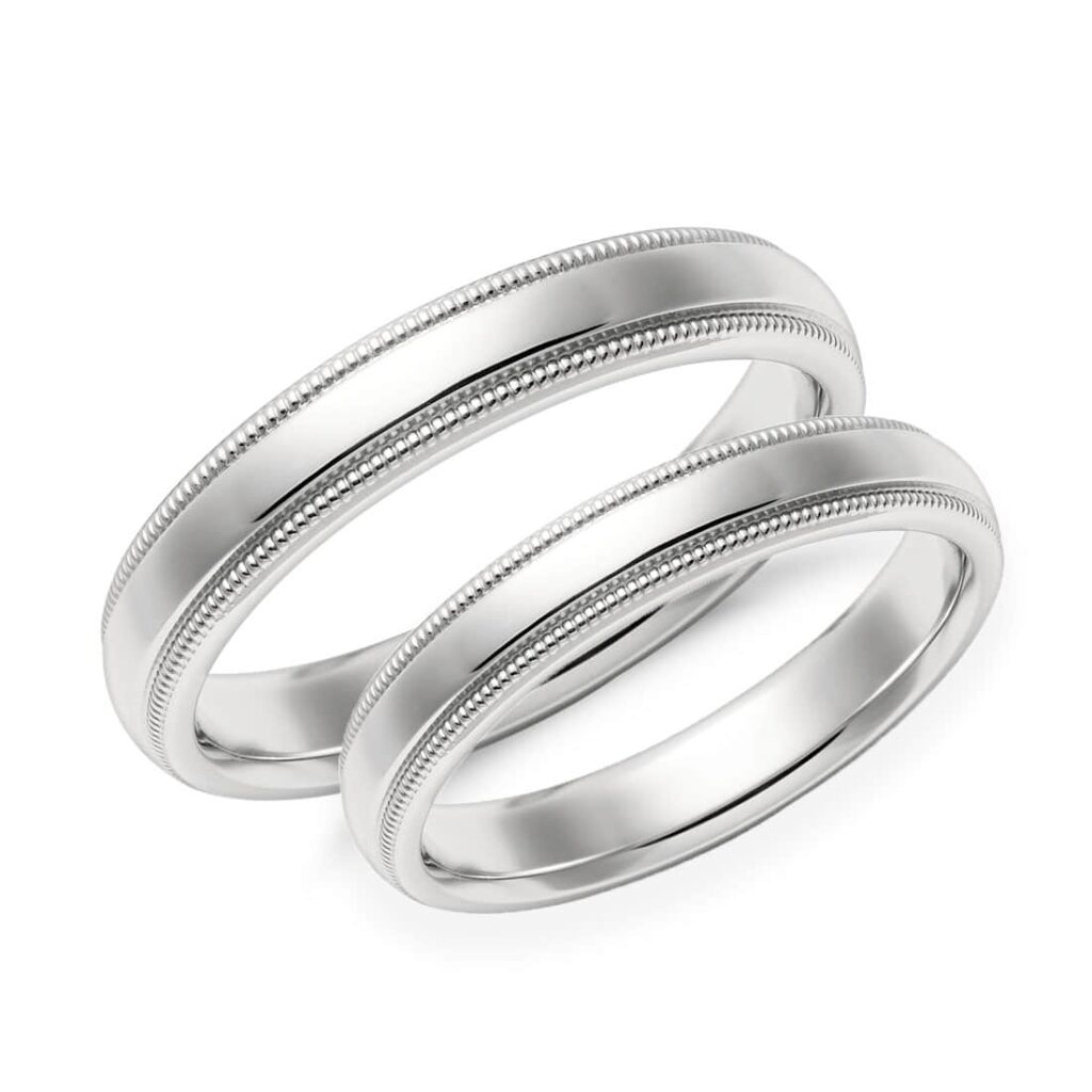 we-vr-4abf Klasszikus Karikagyűrű Pár 14k - Domború 4 mm