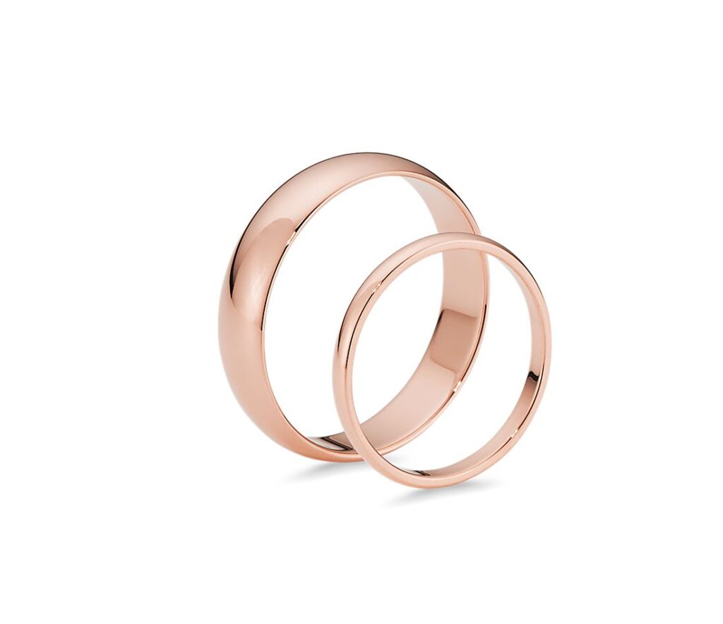 Klasszikus Karikagyűrű Pár 14k - 3/5 mm domború